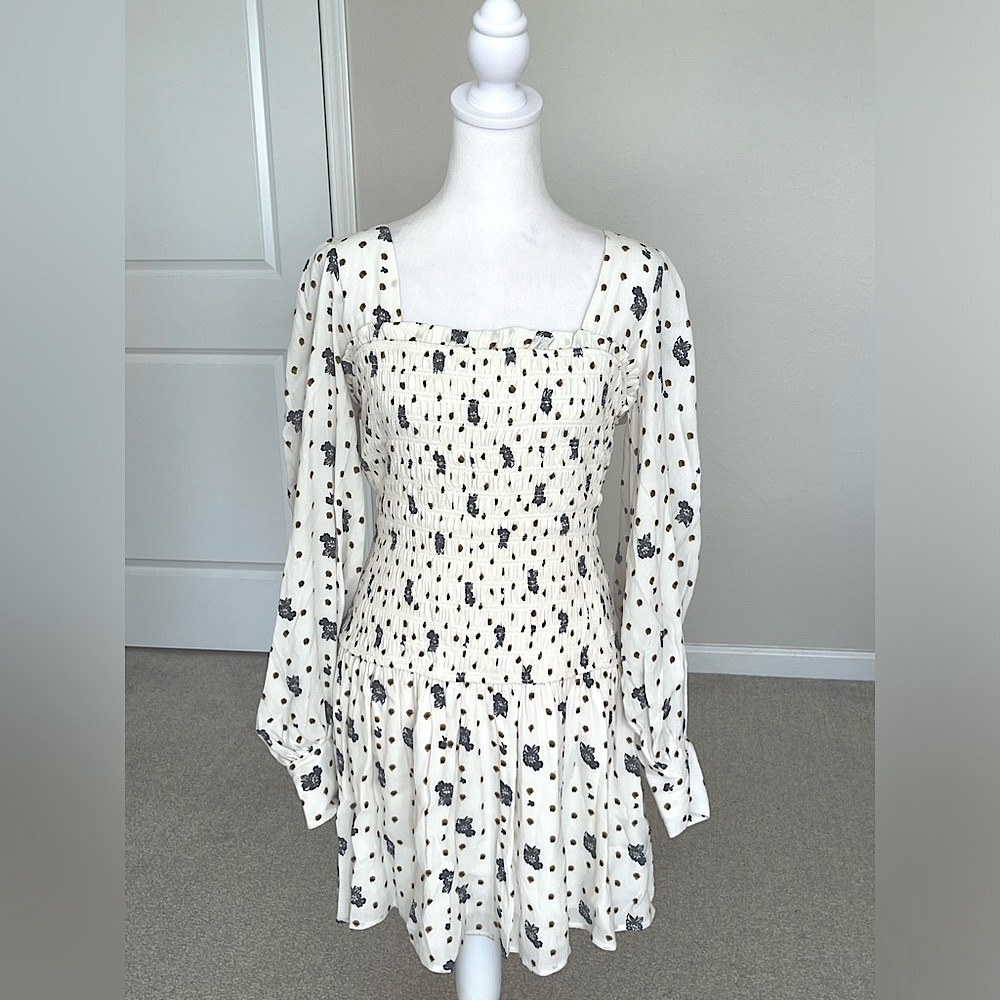 Nwot Free People Two Faces Long Sleeve Mini Dress Size Medium